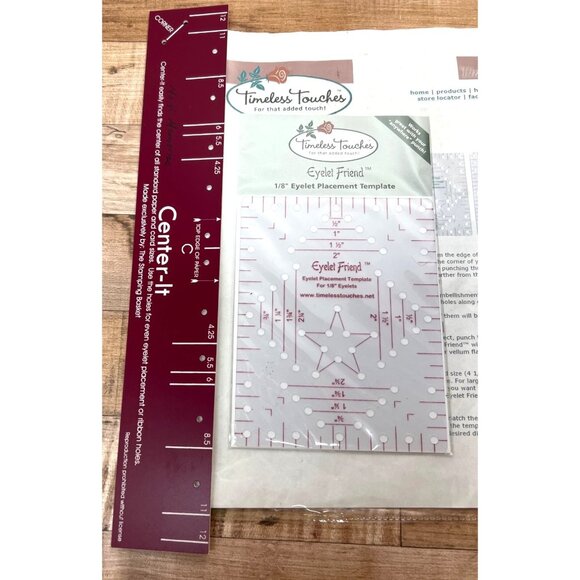 Timeless Touches Eyelet Friend 1/8" Eyelet Placement Template Tool For Crafting - Picture 4 of 4
